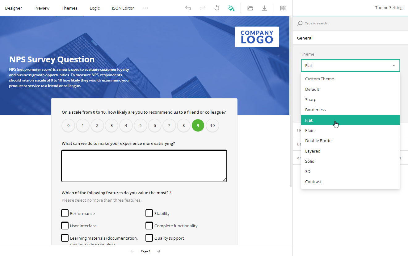 Theme Selector